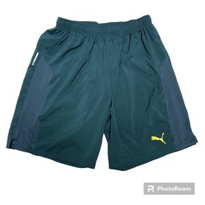 Puma Green Athletic Shorts; Men’s Large; EUC